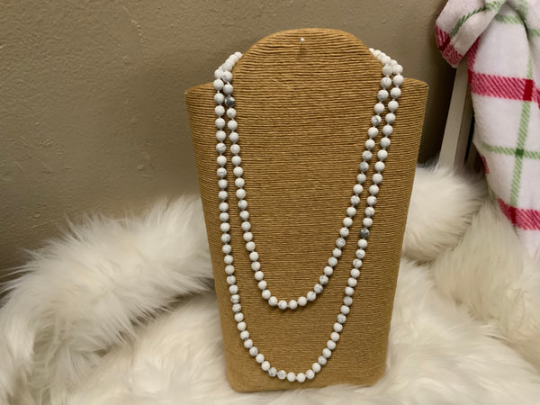 Matte 60in bead necklace