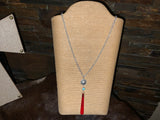 Long cable chain with 3 step pendant