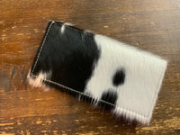 Hide wallet/check book cover