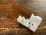 Hide wallet/check book cover