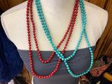 Smooth bead 60 inch necklace