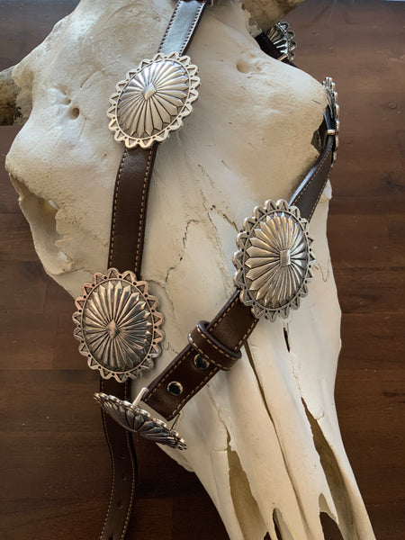 The Leather and Silver Concho Belt