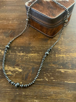 Long Multi Sized Navajo Bead Necklace