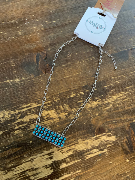 Turquoise bar necklaces