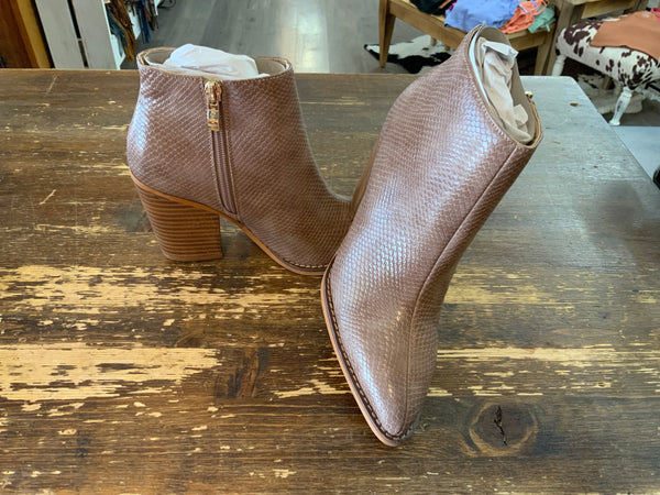 Taupe Snake Booties