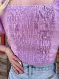 Vickie violet crop top