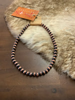 Navajo pearl 6mm bead necklace
