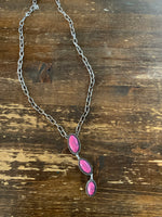 Paper Clip and Stone Lariat