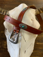 Concho and Leather Belt