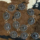 Black stone concho belt