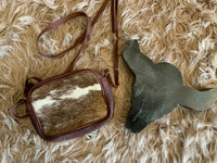 Small Rectangle Hide and Leather Purse