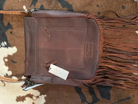 Leather &Hide Tooled Flap Large Purse