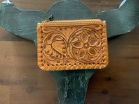 All Tooled Leather Coin Pouch