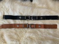 Elastic double buckle belt