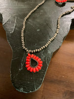 Navajo Bead Short Necklace with Pendant